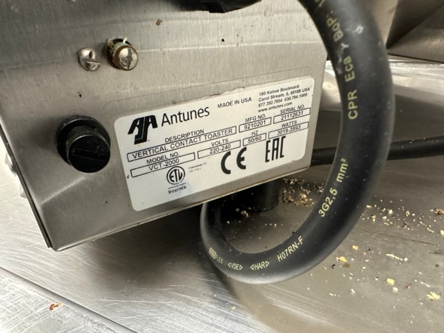 991696-3 Toaster RoundUp VCT-2000 Antunes