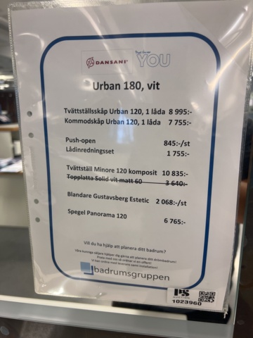 1023960-9 Bathroom commode Dansai Urban 180 and mirror