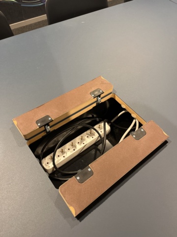 1013172-3 Conference room with Philips 55" TV, table & 16 chairs