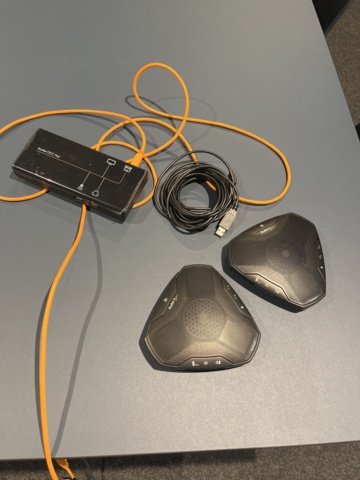 1013172-10 Conference room with Philips 55" TV, table & 16 chairs