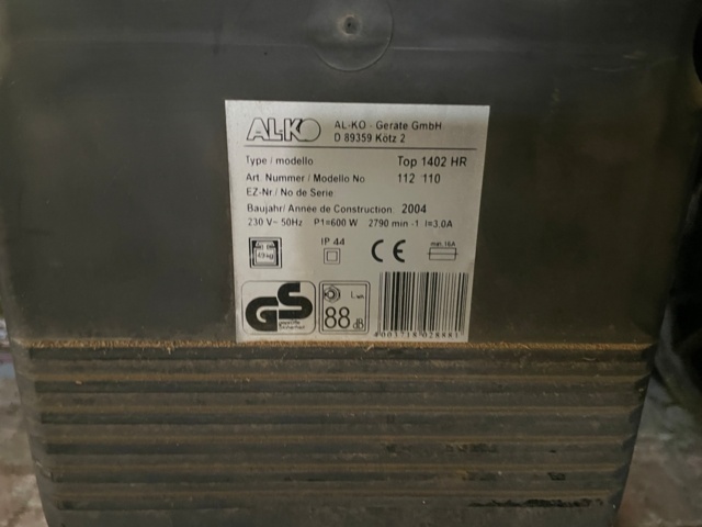 1054892-2 Alko cement mixer