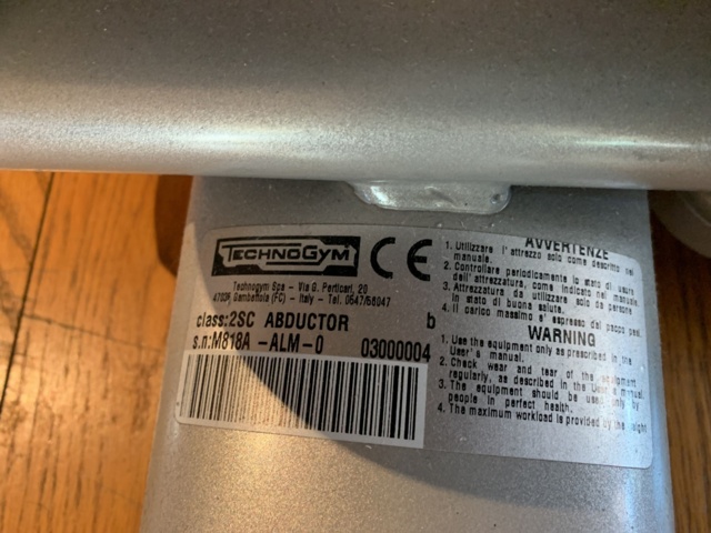 993052-5 Gym machine TechnoGym Abductor