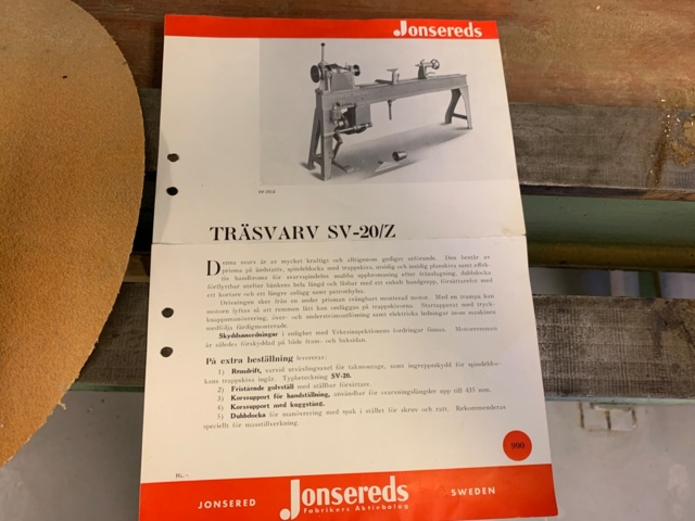 1035563-2 Wood lathe Jonsered's SP-20