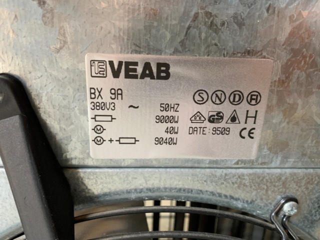 1035596-3 Heating fan 9kw