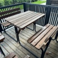 991919-4 Picnic tables (14) with fixed benches