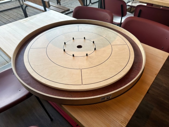 991957-1 Board game Crokinole Ferti, pieces missing only the board