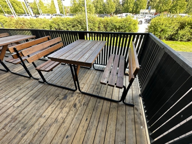 991990-2 Picnic tables (17) with fixed benches