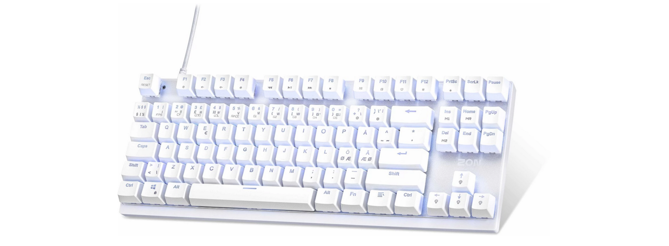 1057872-2 Gaming keyboard ZON - Home of Victory keyboard2 white