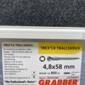 1058167-3 3st Förpackningar Trallskruv 4.8x58 grabber TREX C4