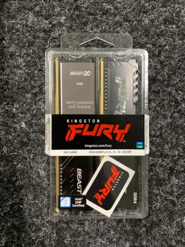 1058437-3 Ram memory Kingston Fury Beast DDR4 3200MHz 2x8GB (KF432C16BBK2/16)