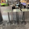 898168-3 11 sturdy tables with green marble tops. ATTENTION! See info for size