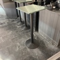 898168-5 11 sturdy tables with green marble tops. ATTENTION! See info for size