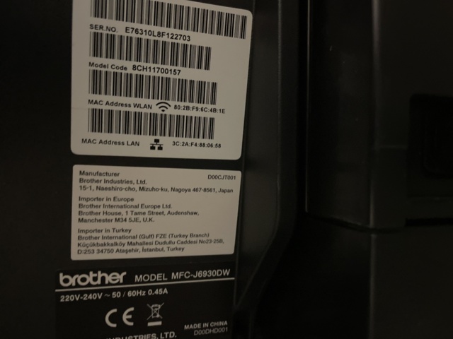 996480-10 Brother all in one printer