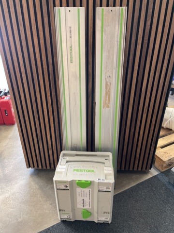 Festool plunge saw with rulers and various chargers and batteries - PS ...