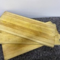 898266-2 3 larger Exxent cutting boards approx. 75x30 cm made of rubber tree