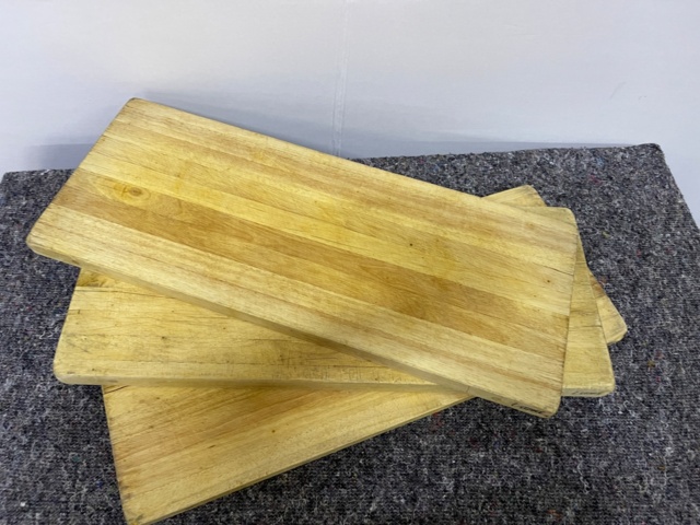 898266-2 3 larger Exxent cutting boards approx. 75x30 cm made of rubber tree