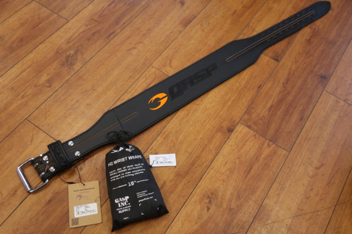 1029537-1 GASP lifting belt size M and wrist wraps