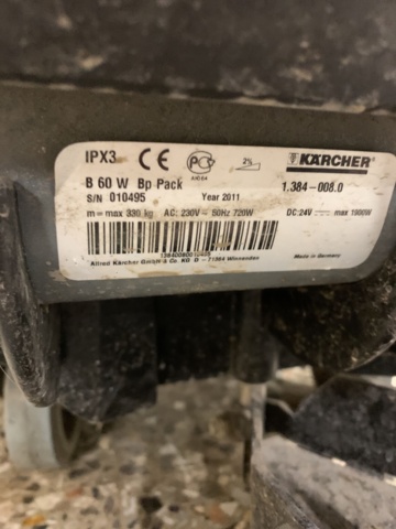 1062140-16 Scrubber Kärcher B 60 W Bp Pack