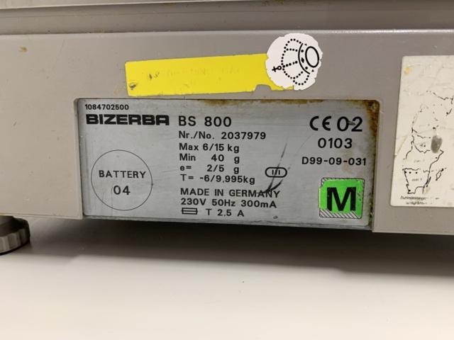 1062157-4 Scale Bizerba BS 800
