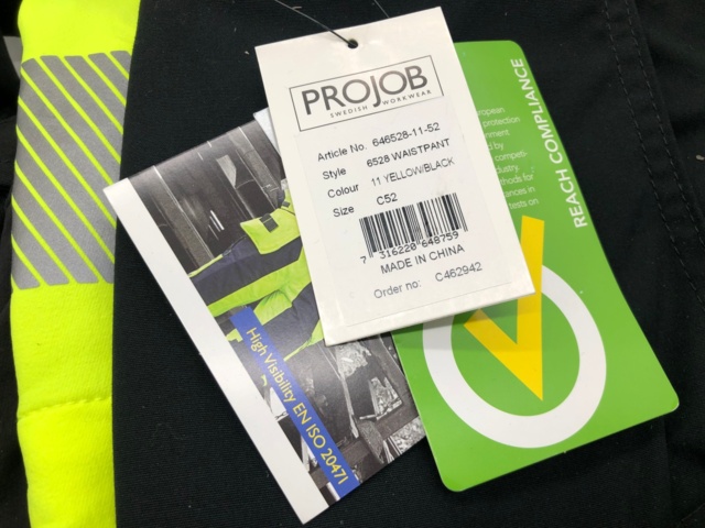 1062896-6 4 pcs ProJob work pants C52 - Shipping included (995)
