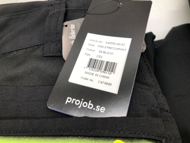 1062896-7 4 pcs ProJob work pants C52 - Shipping included (995)