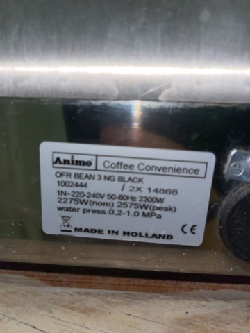 1013207-6 Coffee machine Optifresh Animo OFR Bean