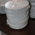 1063760-1 Porcelain plates, white, 27 cm, 30 pcs