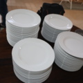 1063760-3 Porcelain plates, white, 27 cm, 30 pcs