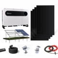 1063757-1 Solar cell package for ground mounting, Growatt 100 kW ON-grid, 244 pcs full black panel
