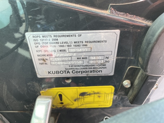 1039462-26 Kubota KX080-4