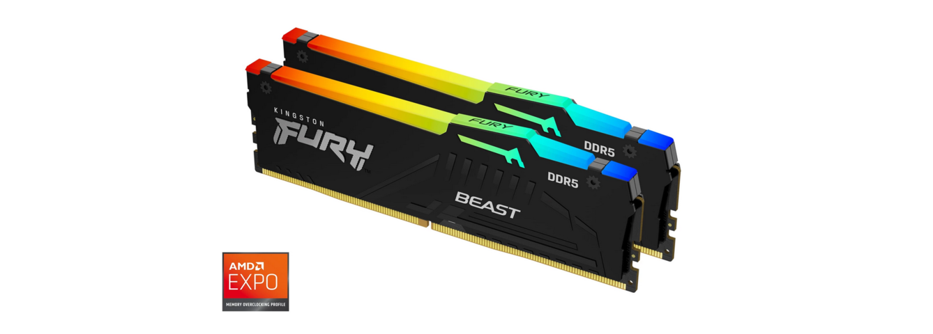 1063575-2 Ram memory Kingston Fury Beast DDR5 RGB 32GB 6000MHz DIMM (2x16GB) (KF560C36BBEAK2-32)