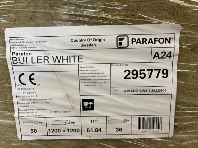 1014859-3 Undertaksisolering Parafon Buller White 803,52 kvm