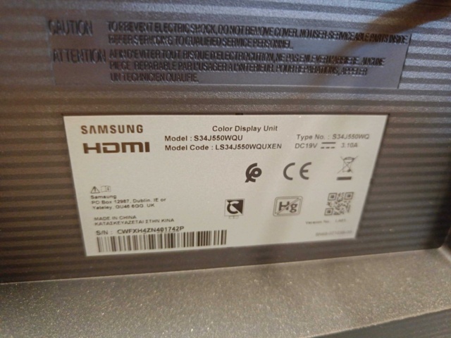 999934-4 Computer monitor Samsung wide 34"