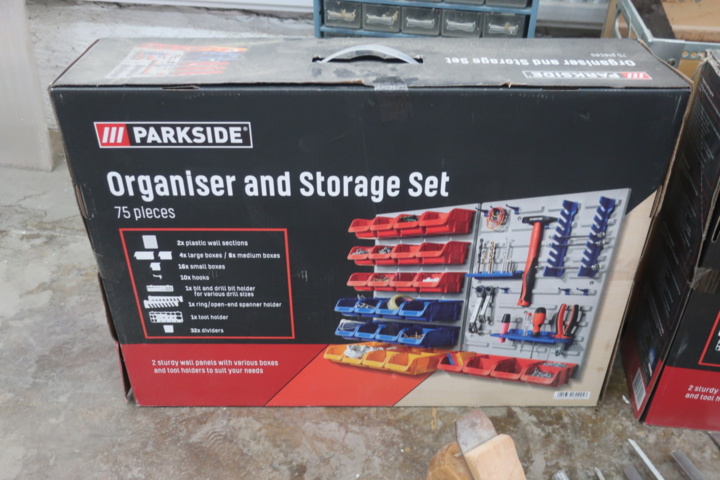 1029510-3 Various wooden tools and Parkside organization set