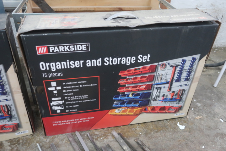 1029510-4 Various wooden tools and Parkside organization set