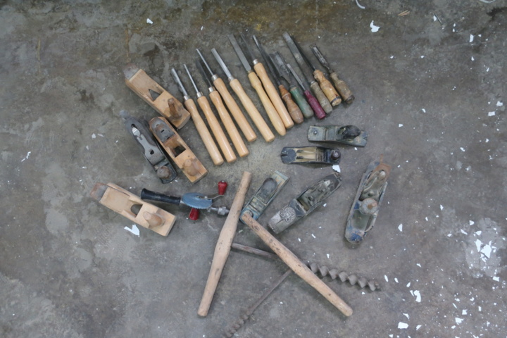 1029510-2 Various wooden tools and Parkside organization set