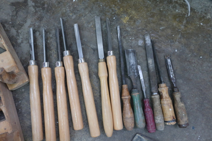 1029510-6 Various wooden tools and Parkside organization set