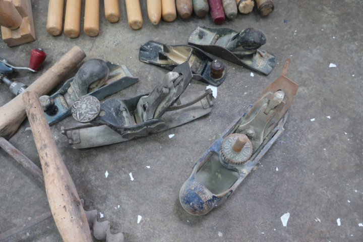 1029510-8 Various wooden tools and Parkside organization set