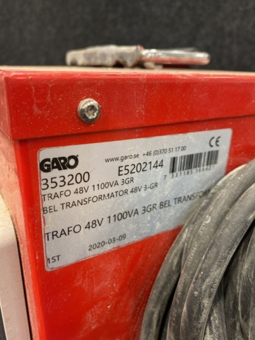 1072389-5 Lighting transformer Garo 48 V 3-GR