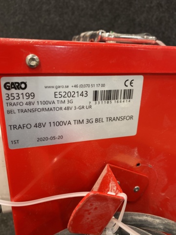 1072390-6 Lighting transformer Garo 48 V 3-GR