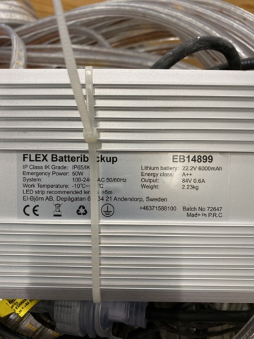 1072552-9 LED loops Garo Elflex & Battery backup Flex EB14899