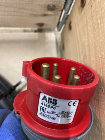 1072591-5 5 pcs 3-phase extension cables 16A