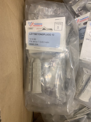 1072948-14 Gypsum expander, wing screw, lightweight concrete plug, bit & extender, Thuresson Fastening