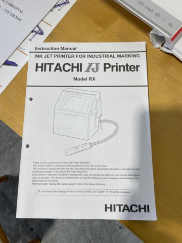 1073682-3 Hitachi IJ printer, RX-S Inkjet printer