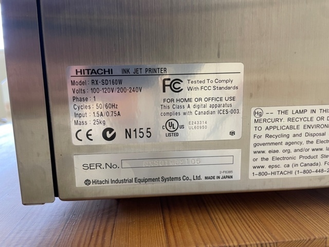 1073682-11 Hitachi IJ printer, RX-S Inkjet printer