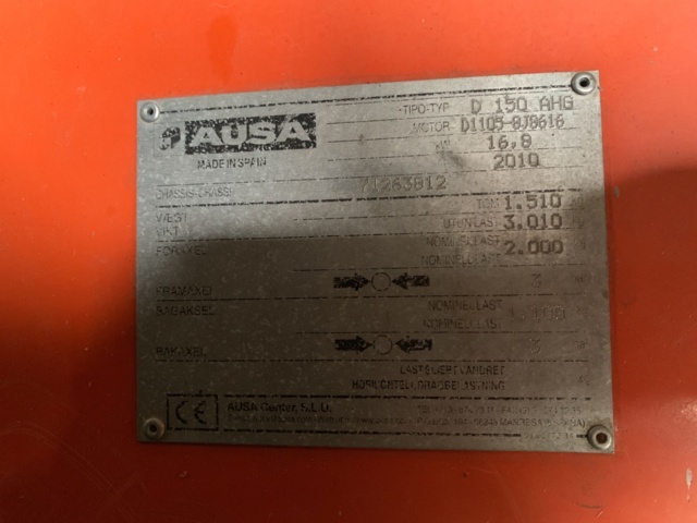 1036626-15 Mini dumper Ausa D150AHG 360 hours