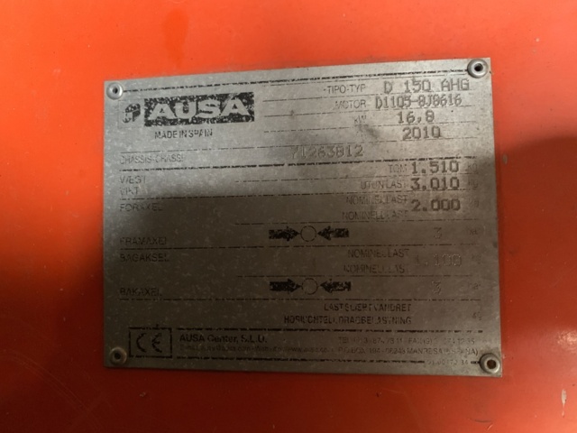 1036626-16 Mini dumper Ausa D150AHG 360 hours