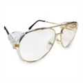 1074623-1 Invincible Lyra safety glasses with clear lens and gold frame, 5 pieces