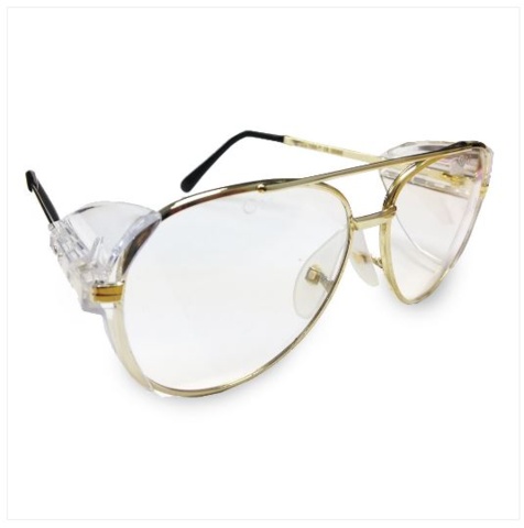 1074623-1 Invincible Lyra safety glasses with clear lens and gold frame, 5 pieces
