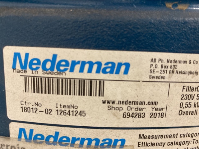 1072432-3 Mobile Fume extractor Nederman FilterCart Carbon